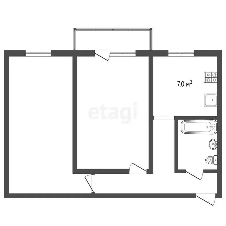 2-комнатная квартира: Миасс, проспект Автозаводцев, 54 (45.5 м) - Фото 0