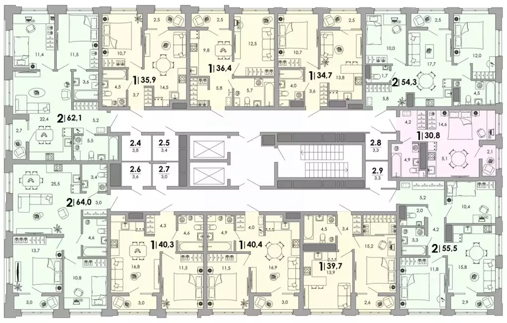 2-к кв. Владимирская область, Владимир Октябрьский военный городок,  ... - Фото 2