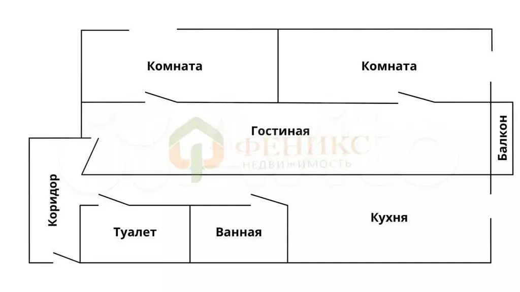 3-к. квартира, 61,4м, 5/5эт. - Фото 0