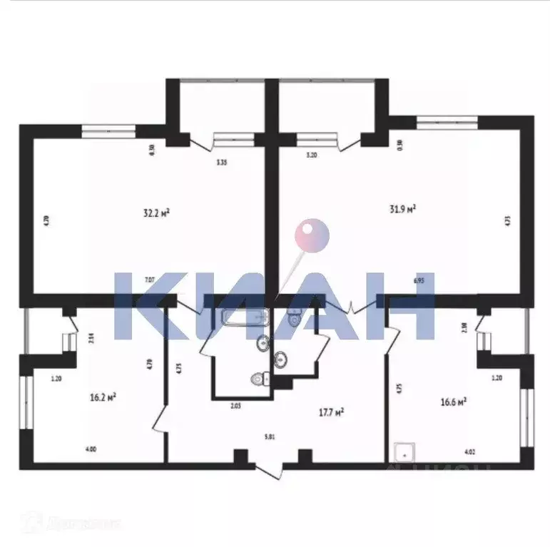 3-к кв. Красноярский край, Красноярск ул. Марковского, 33 (124.4 м) - Фото 1