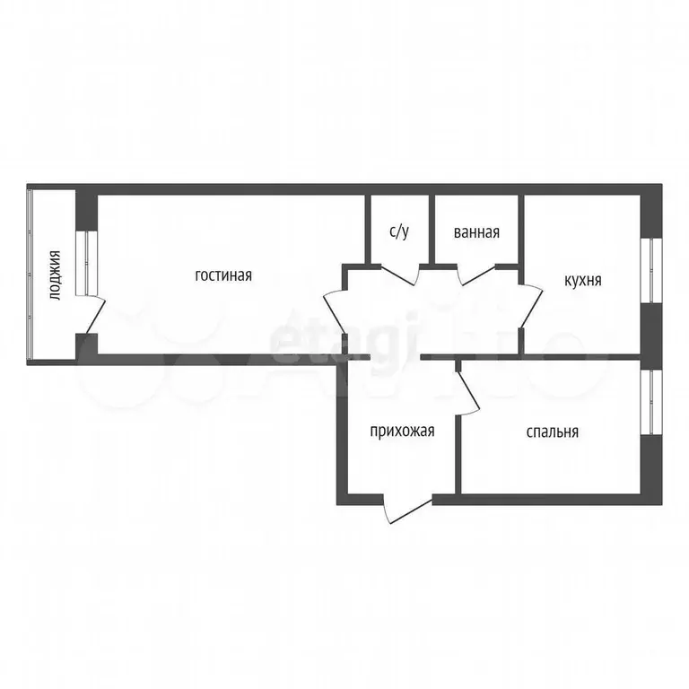 2-к. квартира, 49,1 м, 3/5 эт. - Фото 0