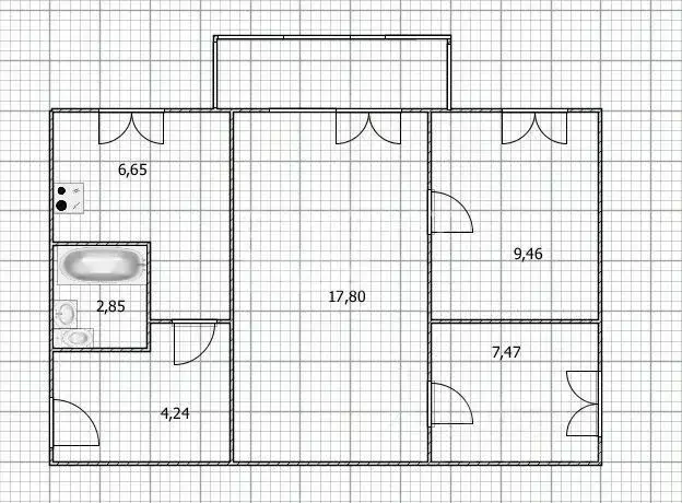 3-к кв. Ульяновская область, Ульяновск Кузоватовская ул., 40 (48.5 м) - Фото 1