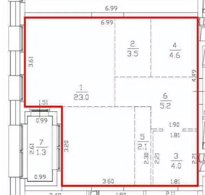 Свободной планировки кв. Татарстан, Казань ул. Алексея Козина, 8 (42.4 ... - Фото 2