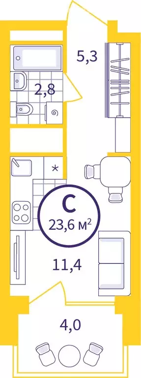 Квартира-студия: Екатеринбург, жилой район Уктус, ЖК Астон Сезоны ... - Фото 1