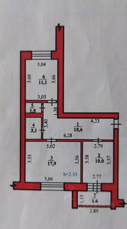 2-к кв. Башкортостан, Стерлитамак ул. Карла Маркса, 160 (60.0 м) - Фото 2