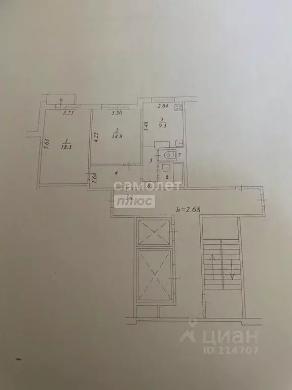 2-к кв. Московская область, Балашиха Гагарина мкр, 23 (55.4 м) - Фото 2