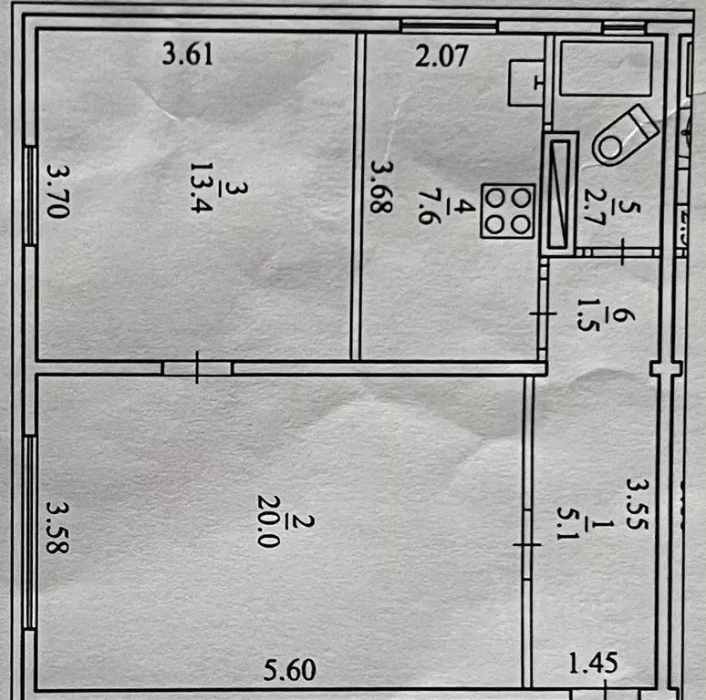 2-к кв. Архангельская область, Архангельск ул. Русанова, 10 (50.0 м) - Фото 0