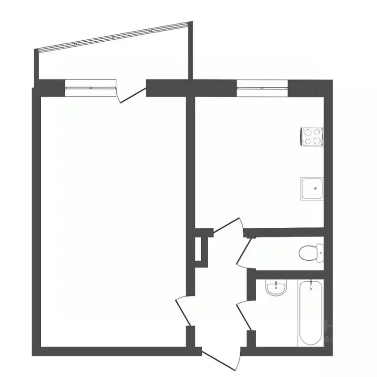 1-к кв. Тюменская область, Тюмень Заречный проезд, 4 (33.6 м) - Фото 1