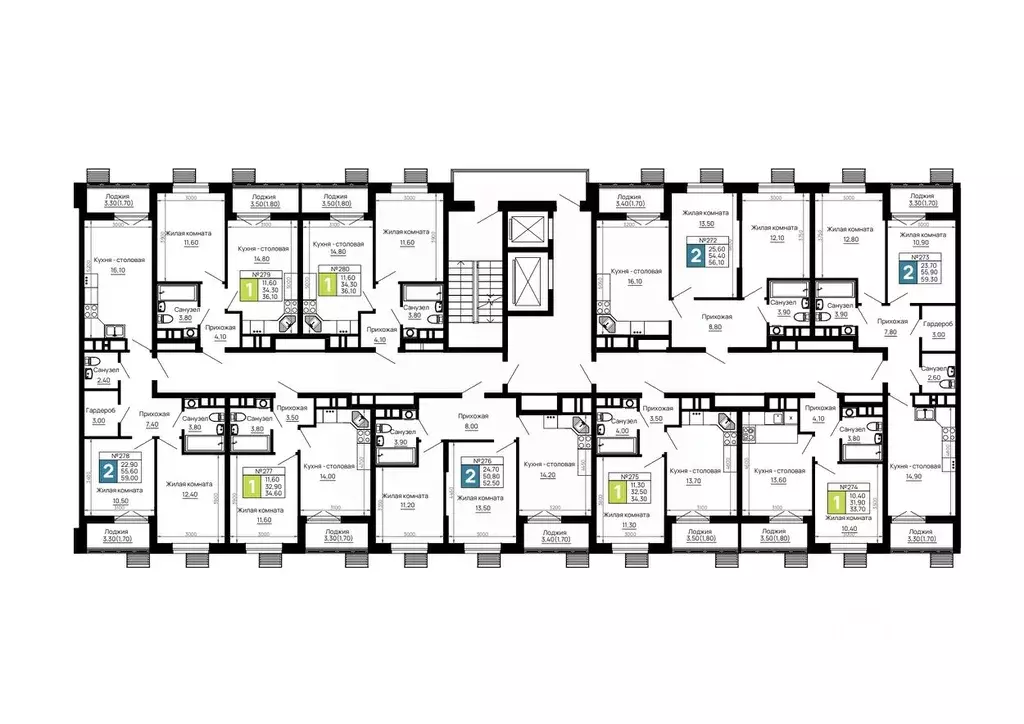 2-к кв. Адыгея, Тахтамукайский район, Яблоновский пгт  (56.1 м) - Фото 2