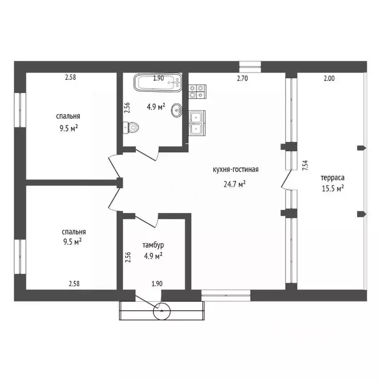 Дом в Калужская область, Дзержинский район, Льва Толстого с/пос, с. ... - Фото 2