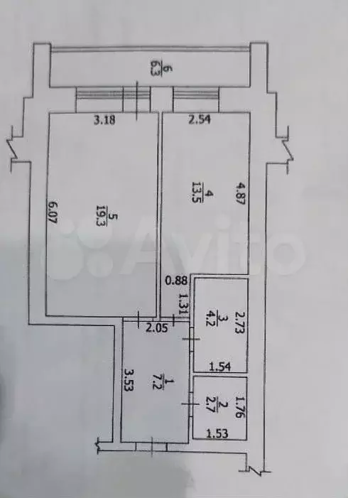1-к. квартира, 46,9 м, 5/10 эт. - Фото 0