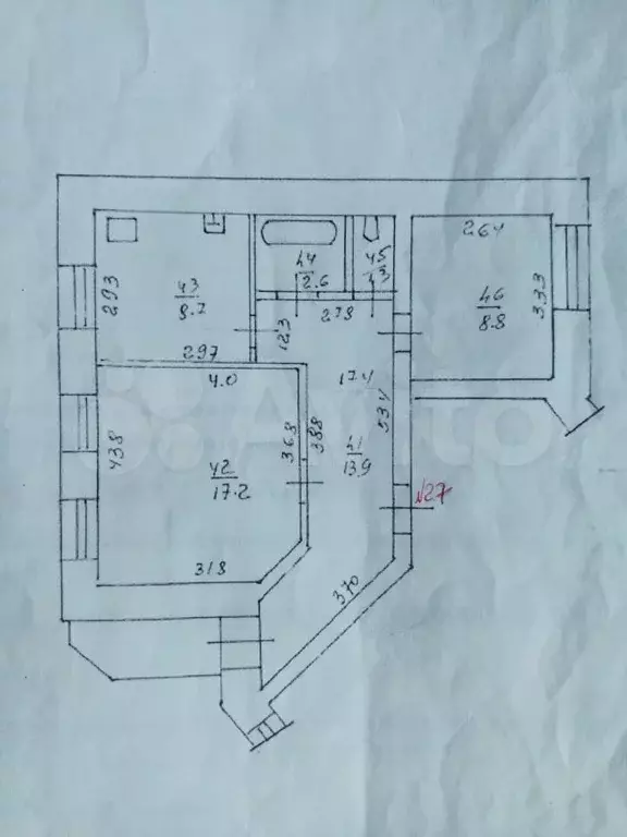 2-к. квартира, 52,5 м, 3/4 эт. - Фото 0