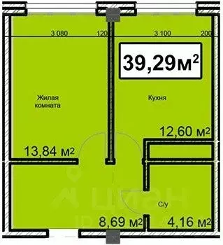 1-к кв. Ставропольский край, Ессентуки ул. Благодатная, 28 (39.29 м) - Фото 0