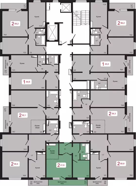 Продаётся 2-к квартира, 41.6 м - Фото 1