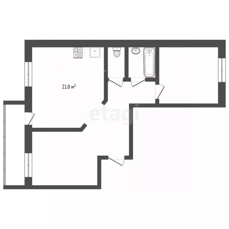 2-к кв. Тюменская область, Тюмень ул. Избышева, 6 (65.0 м) - Фото 2