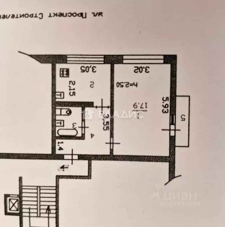 1-к кв. Пензенская область, Пенза просп. Строителей, 66 (35.2 м) - Фото 1