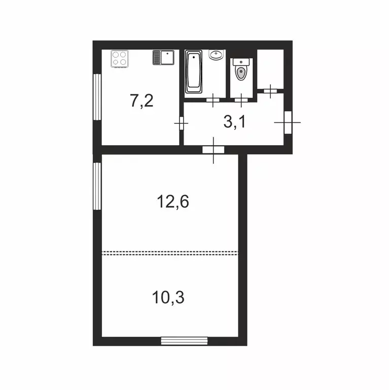 Продаётся 1-к квартира, 38.7 м - Фото 1