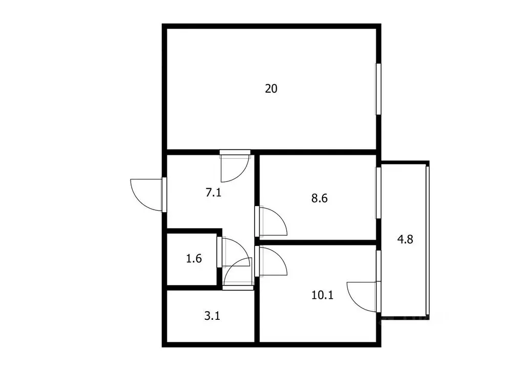 2-к кв. Санкт-Петербург ул. Оптиков, 34К1 (52.7 м) - Фото 1