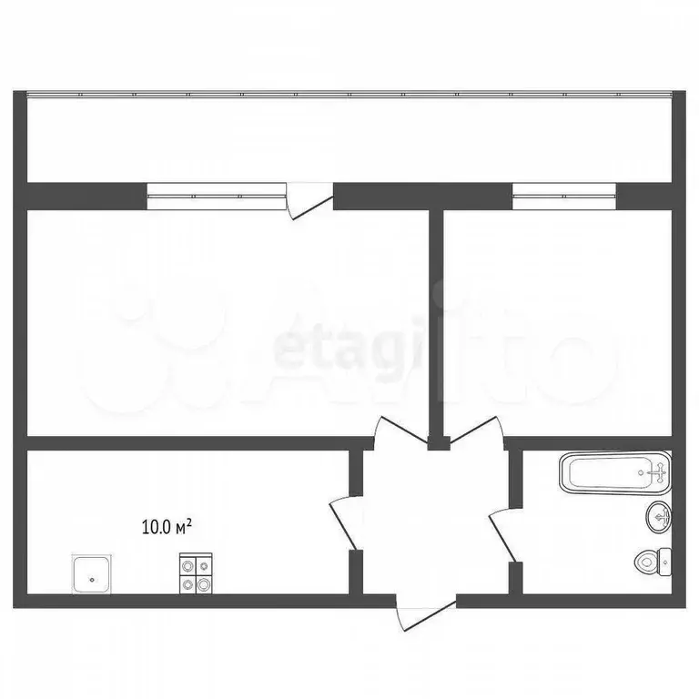 1-к. квартира, 30 м, 3/8 эт. - Фото 0