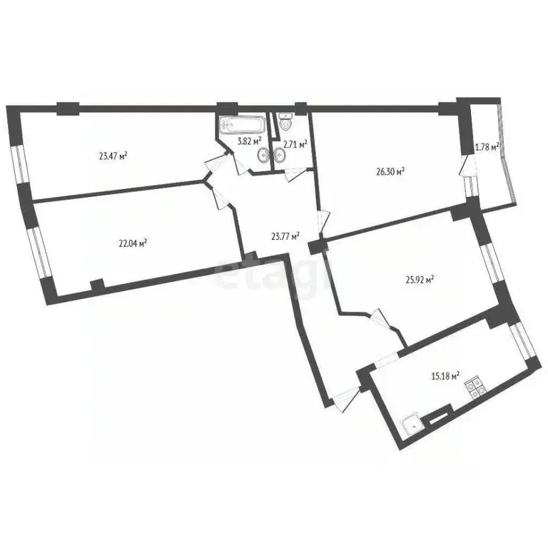4-к кв. Тюменская область, Тюмень Профсоюзная ул., 56 (145.0 м) - Фото 2