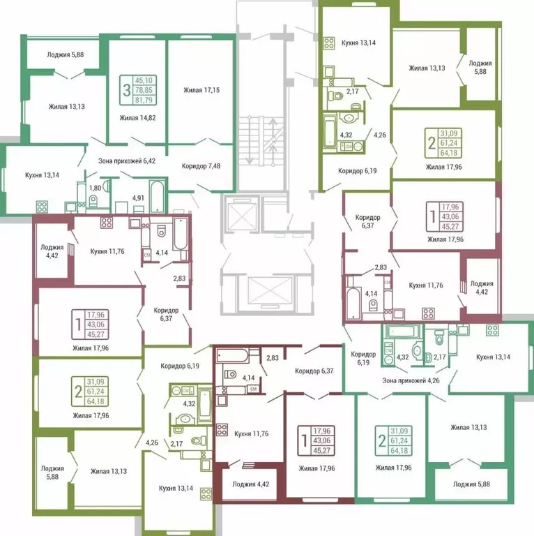 1-к кв. Калужская область, Обнинск ул. Табулевича, 5/1 (45.27 м) - Фото 2