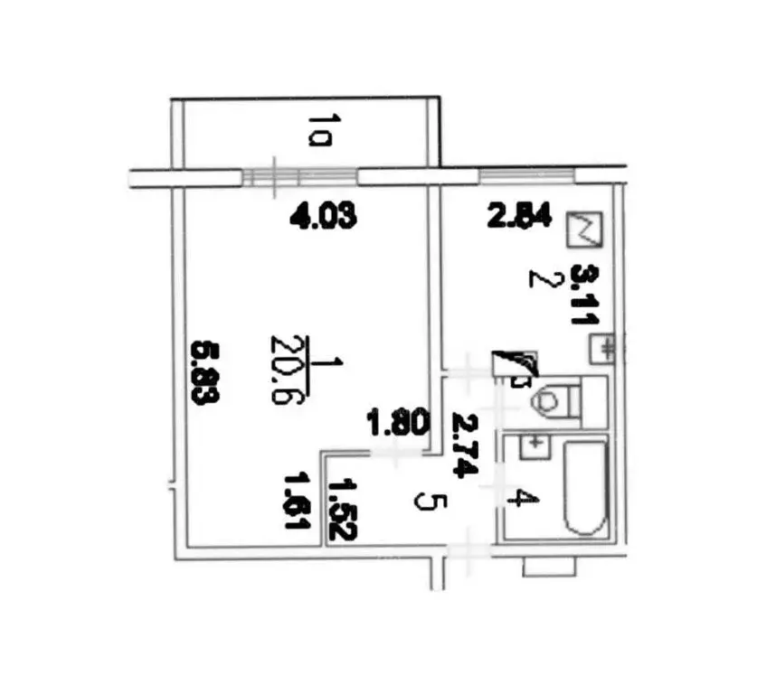 1-комнатная квартира: Москва, Новороссийская улица, 24к1 (38.9 м) - Фото 1