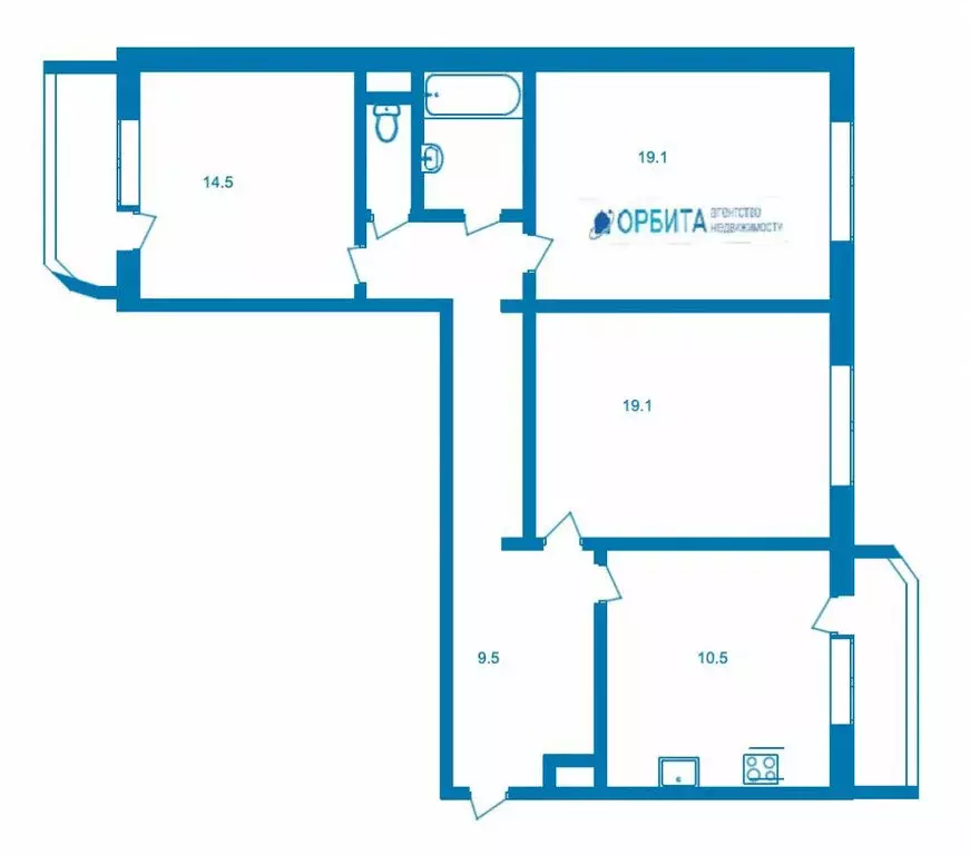3-комнатная квартира: Тюмень, Широтная улица, 172к1 (89.5 м) - Фото 1