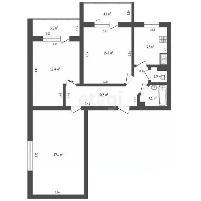 Комната Ямало-Ненецкий АО, Новый Уренгой просп. Губкина, 21 (31.4 м) - Фото 2