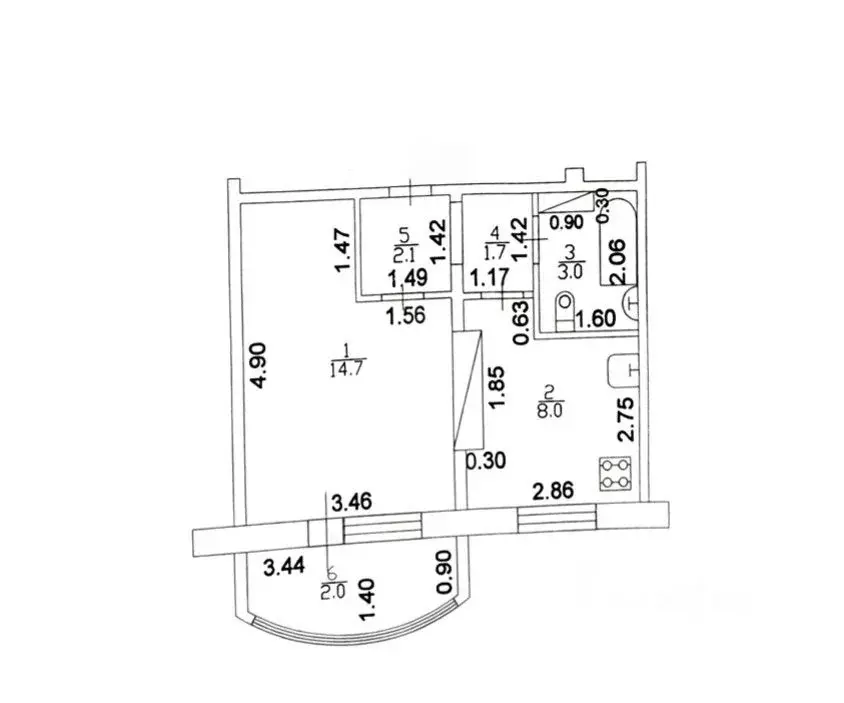 1-к кв. Татарстан, Зеленодольский район, Осиновское с/пос, с. Осиново ... - Фото 2