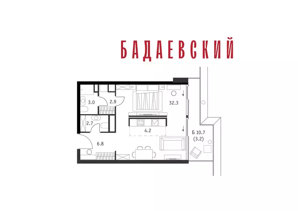 1-комнатная квартира: Москва, Кутузовский проспект, 12/1 (55.1 м) - Фото 2