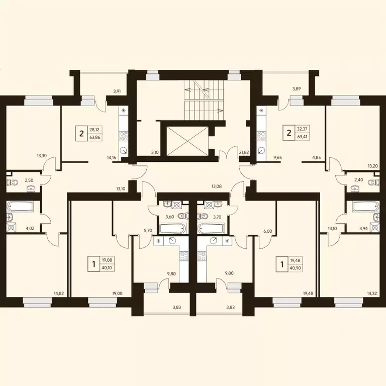 2-к кв. Башкортостан, Уфа ул. Жуковского, 19А (63.41 м) - Фото 1