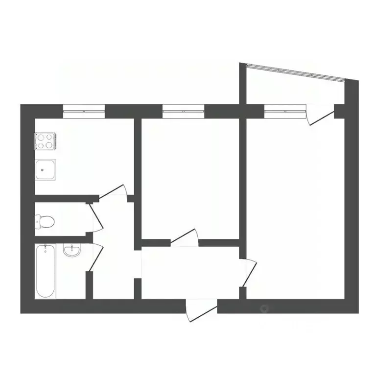 2-к кв. Тюменская область, Тюмень ул. Свердлова, 20 (50.0 м) - Фото 1