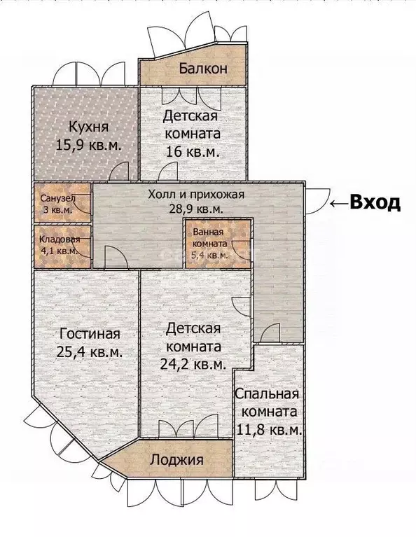 4-к кв. Воронежская область, Воронеж бул. Победы, 46Б (134.7 м) - Фото 2