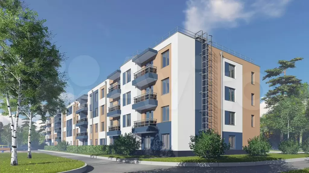 1-к. квартира, 39,2 м, 4/4 эт. - Фото 0