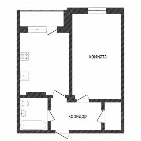 1-к кв. Воронежская область, Воронеж Цимлянская ул., 17 (31.0 м) - Фото 1