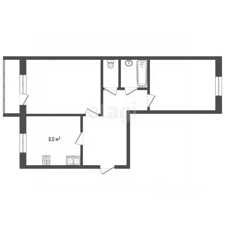 2-к кв. Владимирская область, Муром Нежиловка мкр, 1А (47.2 м) - Фото 1