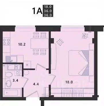 1-к кв. Псковская область, Псковский район, Завеличенская волость, д. ... - Фото 1