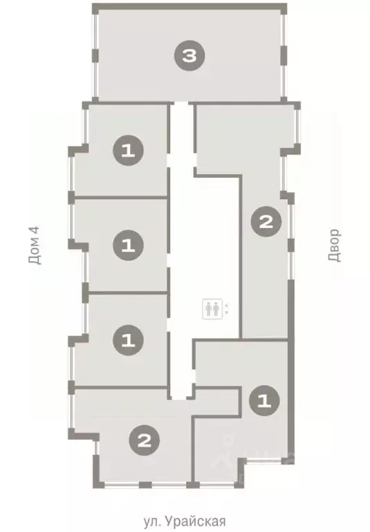 2-к кв. Тюменская область, Тюмень ул. Муравленко, 9к3 (54.64 м) - Фото 2