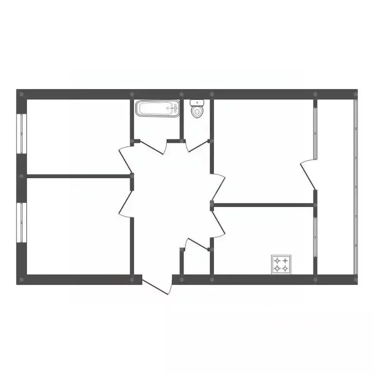 3-к кв. Амурская область, Белогорск ул. Ломоносова, 12/2 (62.5 м) - Фото 1