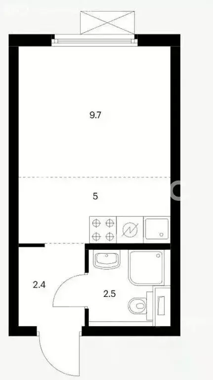 Квартира-студия: Москва, Новоостаповская улица, 7к2 (20.08 м) - Фото 1