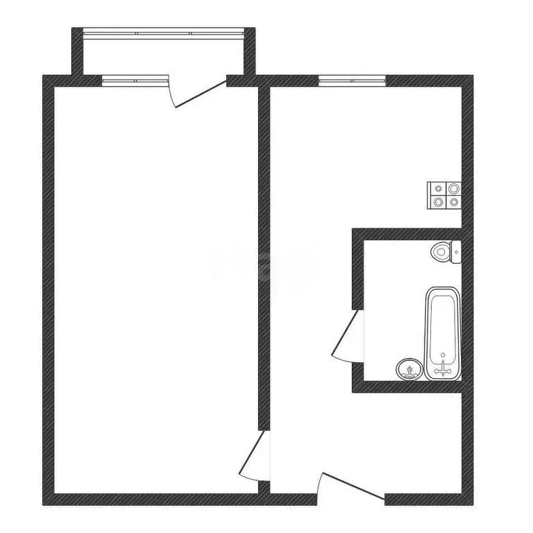 1-комнатная квартира: Черкесск, Привокзальная улица, 3 (31.9 м) - Фото 2