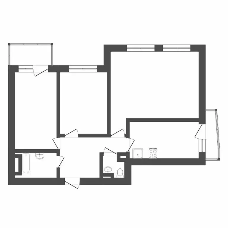 3-комнатная квартира: Тюмень, улица Газовиков, 41 (88.7 м) - Фото 0