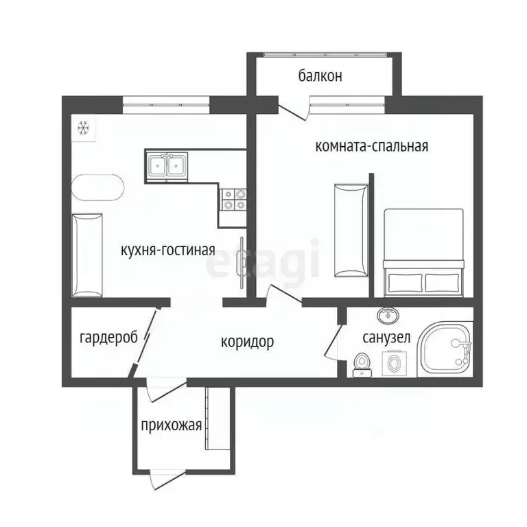 1-к кв. Самарская область, Самара Коммунистическая ул., 27 (57.0 м) - Фото 2