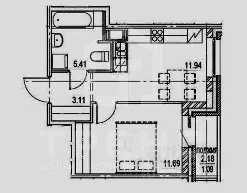 1-к кв. Санкт-Петербург просп. Энгельса, 31 (35.1 м) - Фото 2