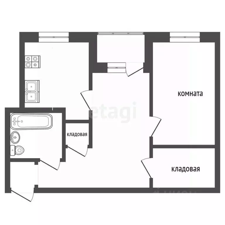 2-к кв. Московская область, Люберцы городской округ, Октябрьский пгт ... - Фото 2