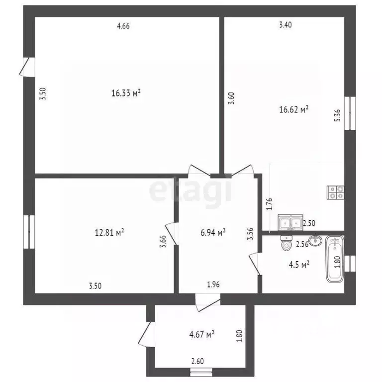 Дом в Тюменская область, Нижнетавдинский муниципальный округ, ... - Фото 2