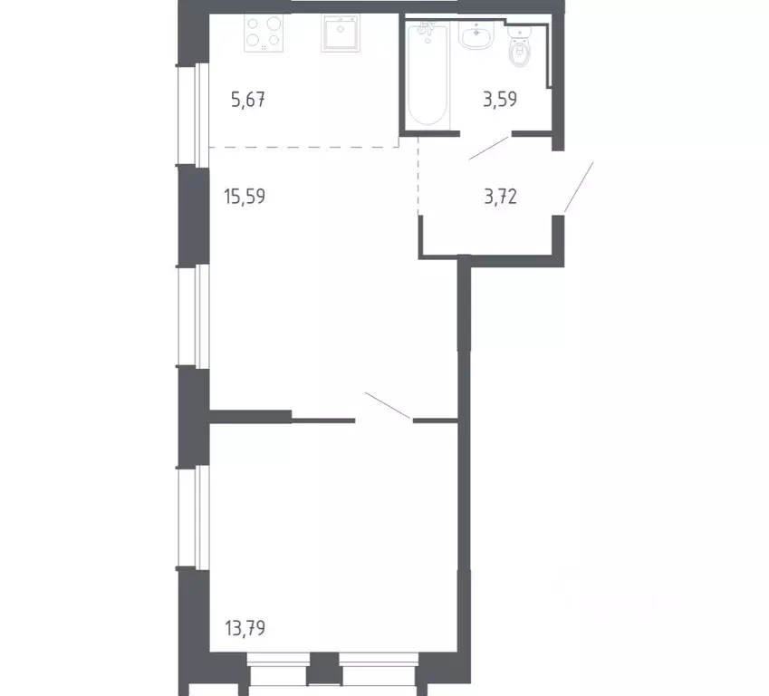 1-к кв. Приморский край, Владивосток Квартал Нейбута жилой комплекс ... - Фото 1