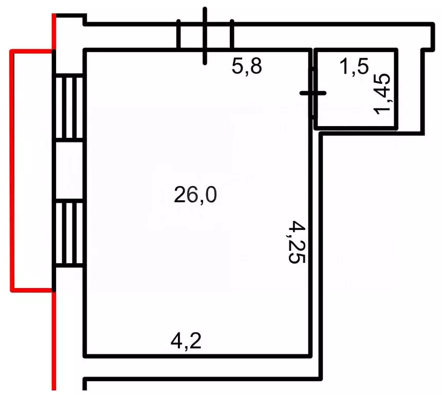 Офис (26 м) - Фото 1
