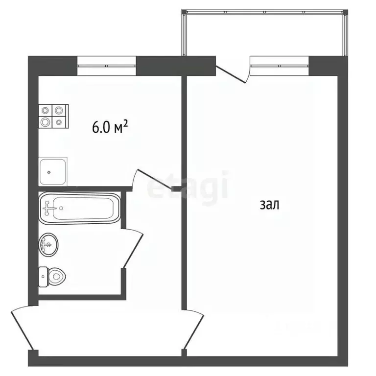 1-к кв. Калужская область, Кременки Жуковский район, ул. Циолковского, ... - Фото 2