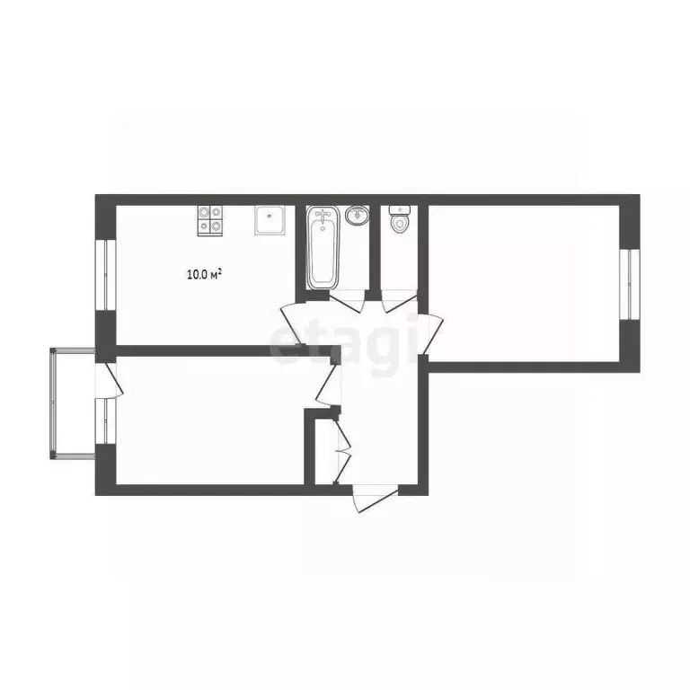 2-к кв. Московская область, Дмитровский муниципальный округ, д. ... - Фото 2